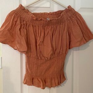Beginning boutique off the shoulder top